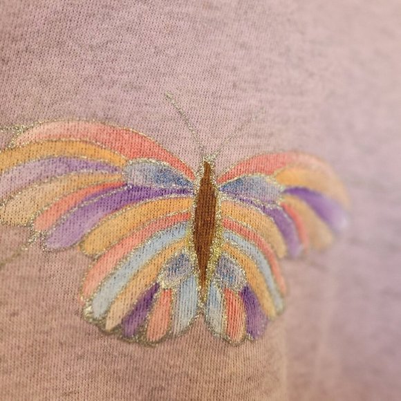 Vintage 90s Hanes Her Way Crewneck Sweatshirt XLarge lavender  Made USA - Picture 2 of 5